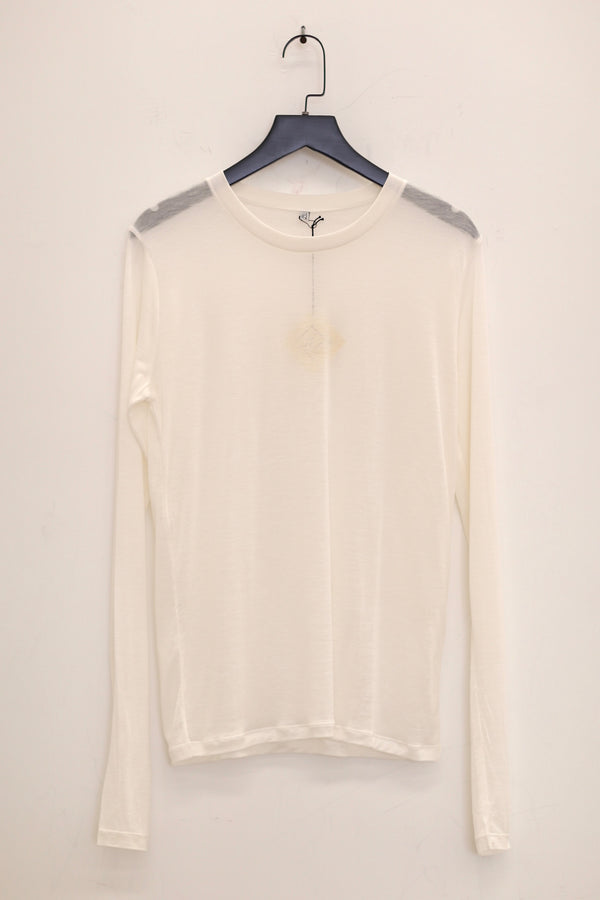 BASERANGE Classic Bamboo Fiber Bamboo Cotton Long Sleeve T-Shirt Series Collection Round Neck Bottoming Shirt France BAS-TOLS-BL-000-UNDYED